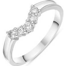 Grey Rings C W Sellors 18ct White Gold Diamond Five Stone Wishbone Ring