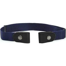 Polyurethane Belts Enzo Navy Buckle Free Elastic Belts Mens Womens Belt Blue