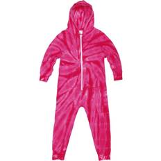 Colortone Full Zip Tonal Spider Die Tye Onesie Pink