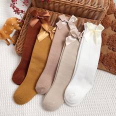 Socks Children's Clothing on sale Shein 5pairs Toddler Girls Bow Decor Socks