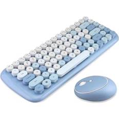 HOD Health & Home Klassisches Vintage Wireless Tastatur- Maus-Set