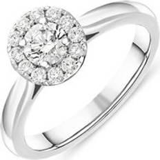 18ct White Gold 0.28ct Diamond Round Cluster Ring