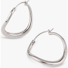 Dinny Hall Wave Hoop Earrings, Silver