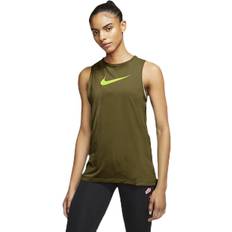 Nike Gul Toppe Nike Essential Swoosh Tank Green/Yellow, Female, Tøj, Tops, Grøn