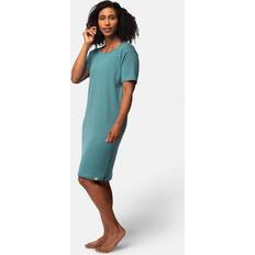 Green Nightgowns greenjama Damen Sleepshirt aus Derby-Rib, GOTS-Zertifiziert Nachthemd, Topaz