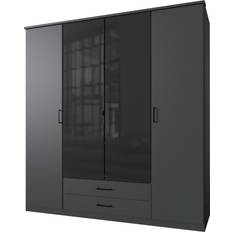 Schwarz Wandschränke WIMEX Soest Graphite Black Wandschrank 135x199cm