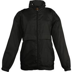 S Jackets Sol's Surf Windbreaker Jacket Water Resistant And Windproof Black Years