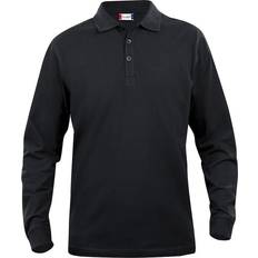 Mädchen - Schwarz Poloshirts Clique Kinder-/Kinder-Langarm-Poloshirt