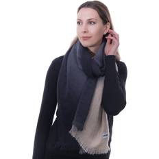 Clothing Checked Shawl Supersoft Signature Luxoruous Scarf Accessory Navy Cream