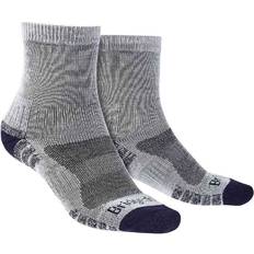 Bridgedale Socks Bridgedale Hiking Lightweight Merino Wool Performance 3/4 Crew Socks Silver 9-11