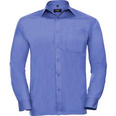 Long - Men Shirts Russell Collection Long Sleeve Shirt Blue 17 in