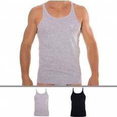 Herre - Jersey Toppe Emporio Armani Underwear Herren 2-Pack Tank Pure Cotton Schlafanzugoberteil, Schwarz/Grau, 2er Pack