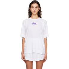 Ganni Polyester T-shirts Ganni Active Mesh Tshirt Dam Kortärmade T-shirts - Bright White