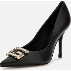 Guess Mujer Tacones y Zapatos de Tacón Guess Scandel Embellished Leather Heeled Pumps - Black