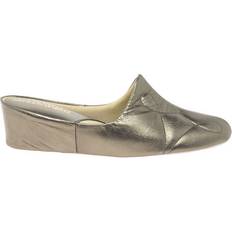 Charles Clinkard 'Dulcie' Leather Slippers Metallics