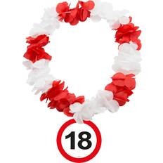 Rood Feestdecoraties Folat 18 Jaar verkeersbord bloemenslinger