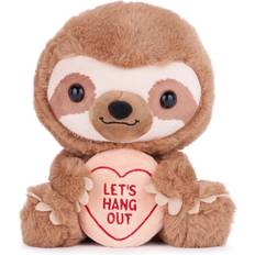 37688 Swizzels Love Hearts Steve The Sloth, Let's Hang Out' 18 cm mjuk leksak, brun