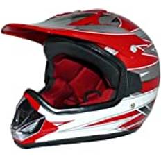 Protectwear Cross hjälm MaX Racing röd glans V310-RT 3XS ungdom S