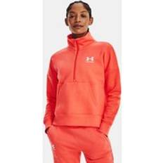 Under Armour Rival Fleece Half Zip Sweatshirt Orange Woman