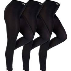 Pair Multipack Soft Thermal Winter Leggings Black