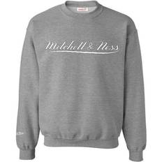 Mitchell & Ness Men Jumpers Mitchell & Ness Logo Grey Sweater Cotton
