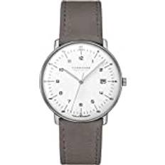 Junghans 59/2021.02 Max Bill MEGA Solar Grey Leather