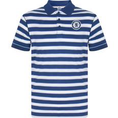 Chelsea FC Mens Polo Shirt Striped Official Football Gift