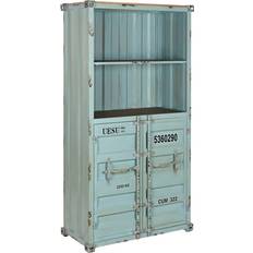 Turquoise Shelves Home ESPRIT Turquoise Sky Blue Metal MDF Wood Shelves 87 x 44 x 168.5 cm Book Shelf