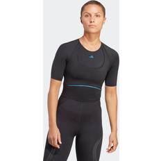 Nylon T-shirts Adidas Damen T-Shirt Short Sleeve HIIT Tlrd Hr T, Black, HN5556