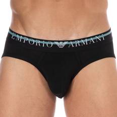 Emporio Armani Briefs Men's Underwear Emporio Armani Men's Brief Underlined Logo Boxer - Black