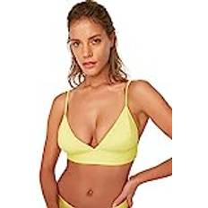 Gelb Bikinis Trendyol Collection Collection Bikinioberteil Gelb Unifarben für Damen