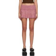 Wolle Röcke GUIZIO GUIZIO Pink Heart Scallop Miniskirt Berry