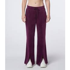 Velvet Pants & Shorts Marc New York Women's Long Velvet Vented Pant Eggplant