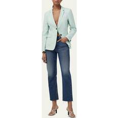 Green - Women Blazers Rag & Bone Razor Linen Blazer MINT