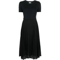 Claudie Pierlot Long dual-fabric teli dress bicolore