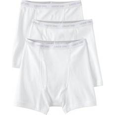 Lands' End Men Men's Underwear Lands' End Men's 3-pack Knit Boxer Briefs, Medium, White