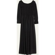 Homme - Laine Robes Max Mara Manu Off-Shoulders Maxi Wool Dress