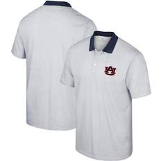 Colosseum Men's White/Navy Auburn Tigers Print Stripe Polo