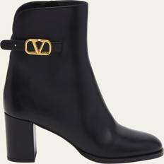 Valentino Garavani Boots Valentino Garavani Signature Smooth Leather Boots - Schwarz