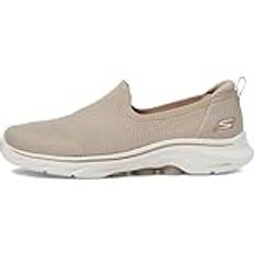 Beige - Vrouw Wandelschoenen Skechers Go Walk 7 Slip On Instappers - Beige