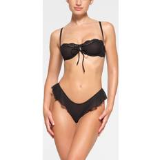 Black - Skiing Bras SKIMS Balconette Bra Black Summer Mesh Lace