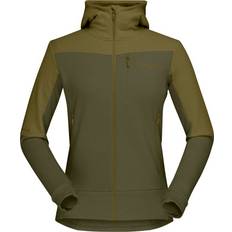 Norrøna Women's Falketind Warmwool2 Stretch Zip Hood - Olive Drab/Olive Night