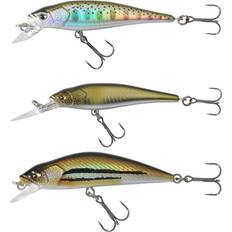 Caperlan Plug Bait Jerkbait Minnow Lure Fishing Trout Kit 3 Pb Light Grey