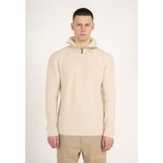 Knowledge Cotton Apparel Tröjor Knowledge Cotton Apparel 1/2 Neck zip Merino Wool rib Knit RWS Herr Polotröjor