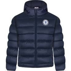 Chelsea FC Blue, 12-13 Years Boys Jacket Hooded Winter Quilted Kids OFFICIAL Football Gift