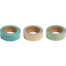 Rayher Washi Tape Set Mint/Gold Foil