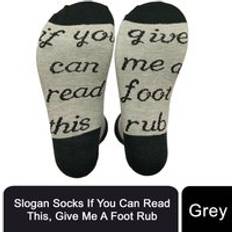 Slogan Socks "Give Me Rub" Grey & Black