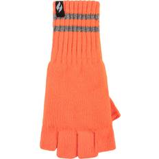 Arancione Guanti Heat Holders Mens Workforce Fingerless Gloves Orange