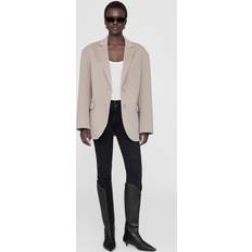 XXS Blazers Anine Bing Quinn Blazer - Taupe Cashmere Blend