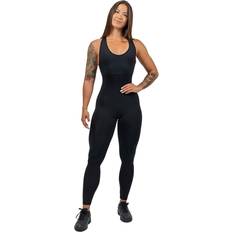 Color sólido Monos Nebbia One-Piece Workout Jumpsuit - Black